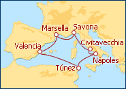 Itinerario Costa Magica - Perlas del Mediterraneo